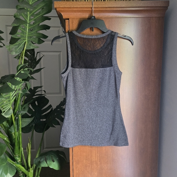 Express Gray Blouse Top with Chic Design - Picture 3 of 5